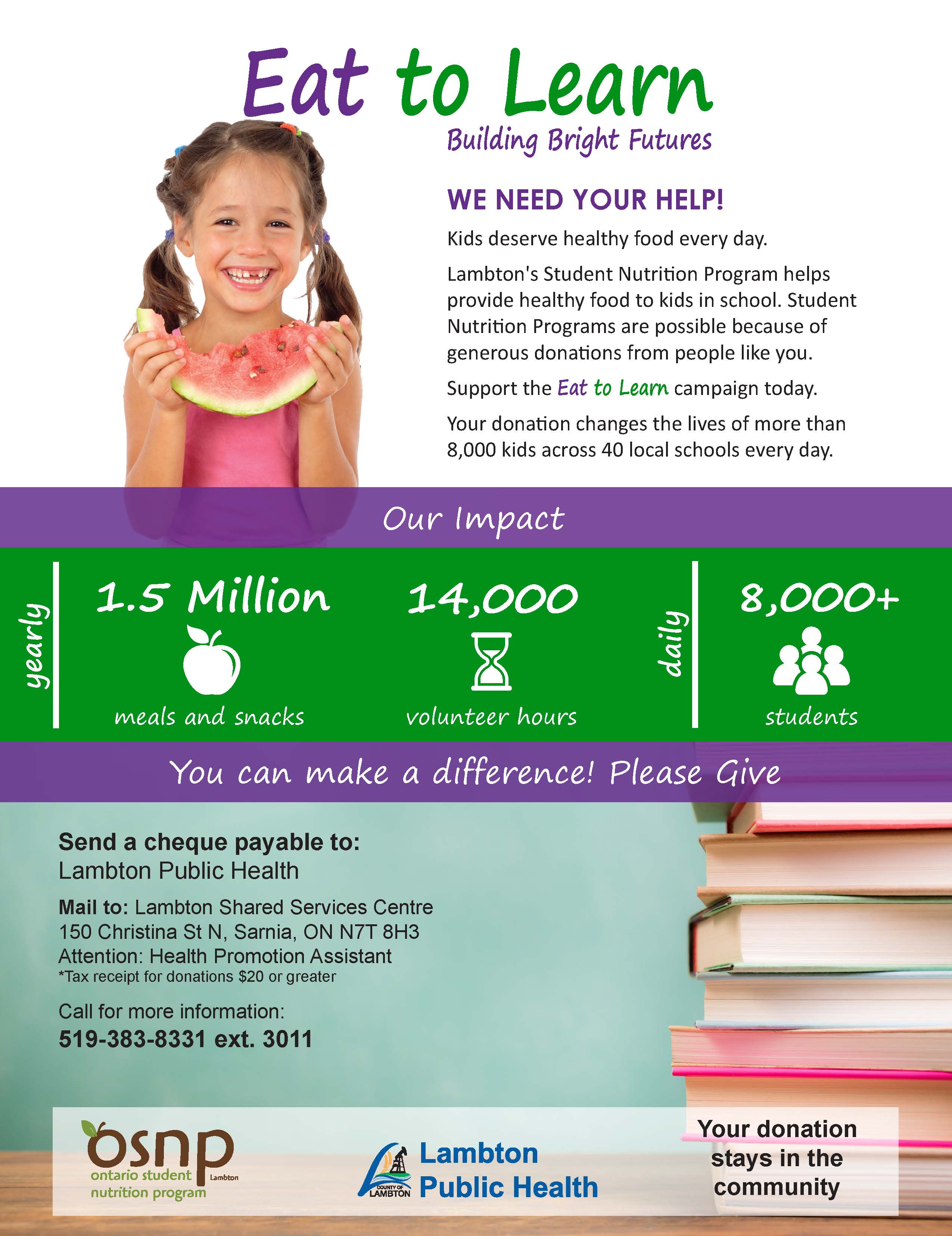 Student Nutrition Program Poster